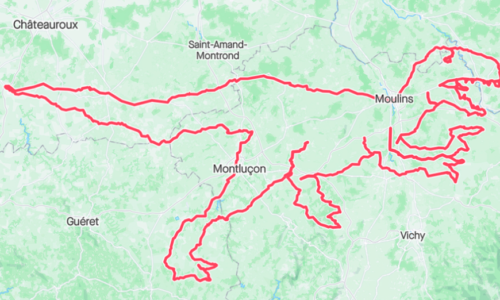 Ciclistas pedalearon durante 6 días para crear dinosaurio de 1.025 Kms de largo.